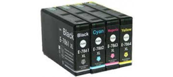 Complete set of 4 Epson T786XL High Capacity Compatible Inkjet Cartridges